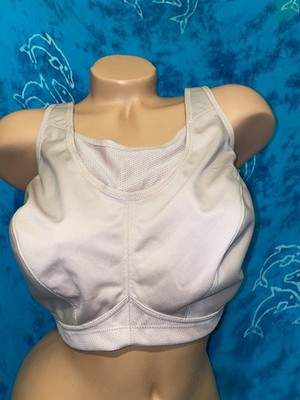 NWOT Glamorise 1066 Nude Beige No Bounce Cami Wire Free Wireless Sports Bra 42DD