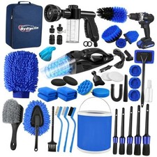 45Pcs Car Detailing Kit, Car Detailing Brush Set, Car Wash Cleaning 45pcs Blue