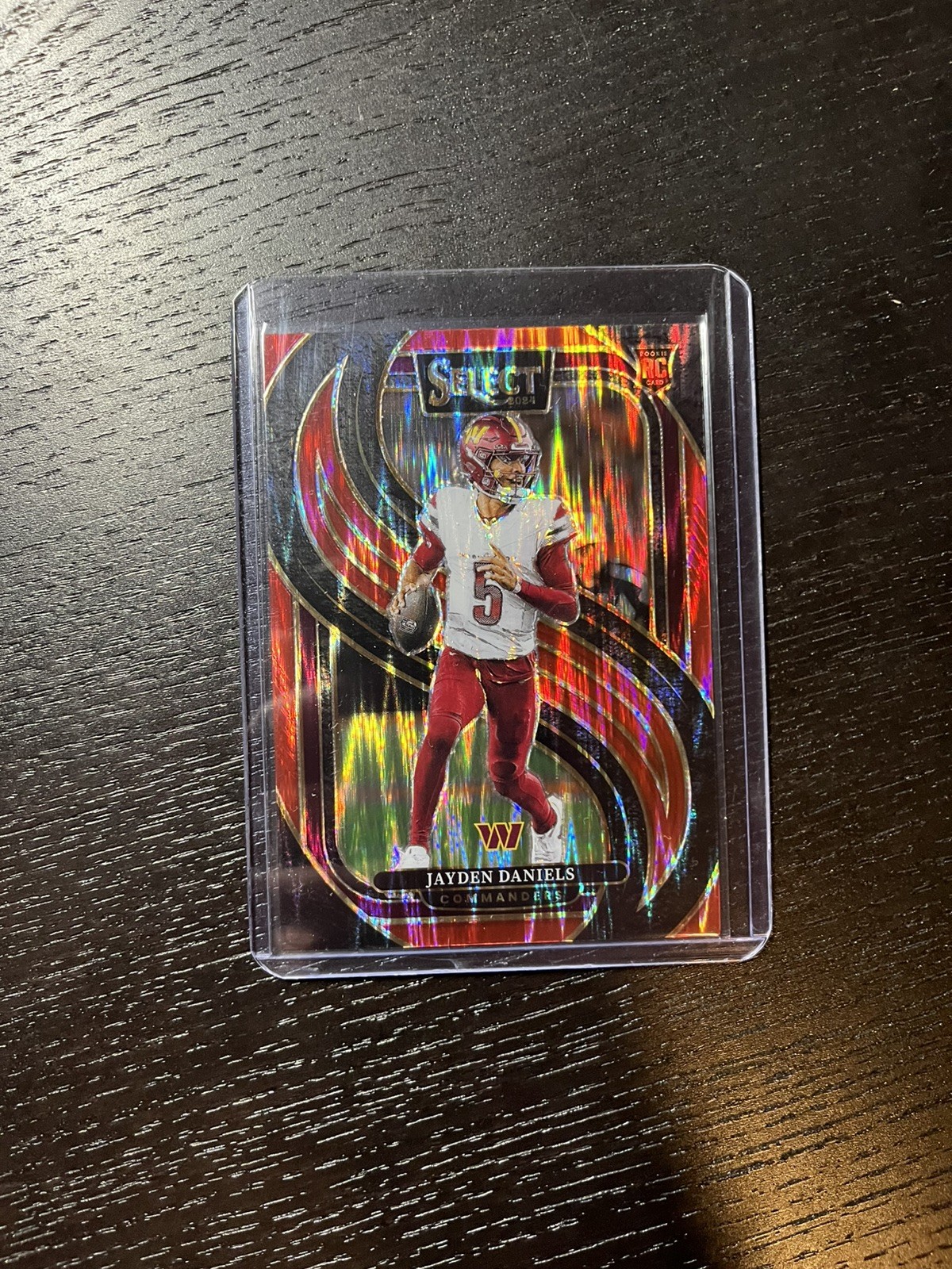 2024 Panini Select Premier Level Jayden Daniels Red Shock Prizm /249 Rookie #112