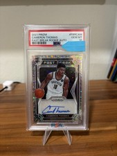 2021 Panini Prizm #FBR-CAM Cameron Thomas Fast Break Rookie Auto PSA 10 Nets RC