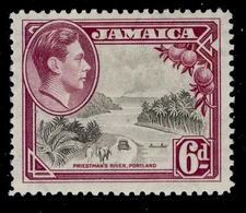 JAMAICA GVI SG128, 6d grey & purple, M MINT.