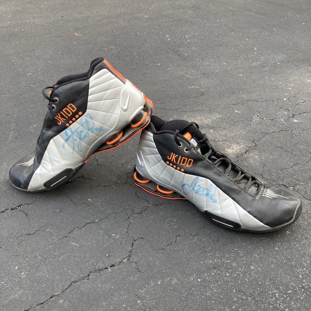 Jason Kidd 01 Phoenix Suns Signed Game Used Nike Shox BB4 Jason Kidd 01 Phoenix Suns Signed Game Used Nike Shox BB4