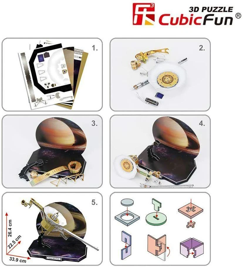 CUBIC FUN 71pcs NASA Voyager Space Probe 3D Puzzle DIY Model Building Kit Toy  - Image 4 of 4