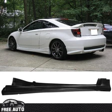 Fits 00-05 Toyota Celica Side Skirts VIP Style Unpainted Black PU