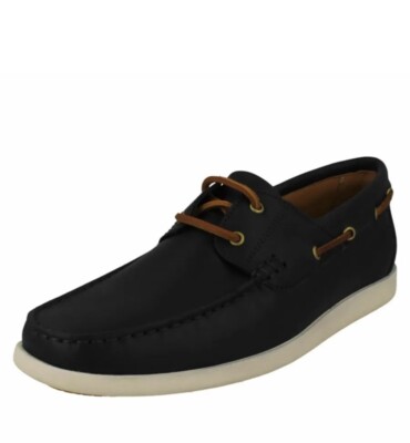 Clarks Herren Unstrukturierte Schnürschuhe Deckschuhe ''Ferius Coast'' Dunkelblau UK 7 G