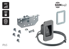 Sommer YS11614 922MHz ENTRAsys+ Fingerprint Scanner Black Stainless Steel EVOPRO