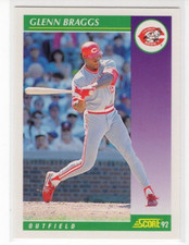 Glenn Braggs 1992 Score Baseball Base Common #393 Cincinnati Reds
