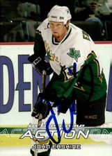 John Erskine - Signed 2003-04 In The Game Action Card #146