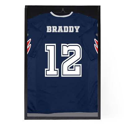 PENNZONI Jersey Frame Display Case, Clear Acrylic Shadow Box for Jersey Display