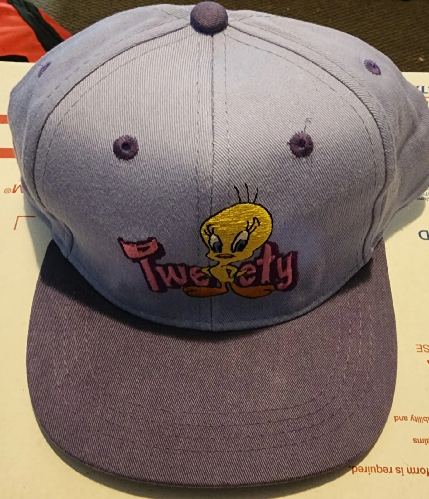 TWEETY BIRD HIGH QUALITY STITCHED INFANT ADJUSTABLE CAP