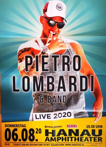 PIETRO LOMBARDI 2020 HANAU - orig. Concert Poster - Konzert Plakat - DIN A1 F/N