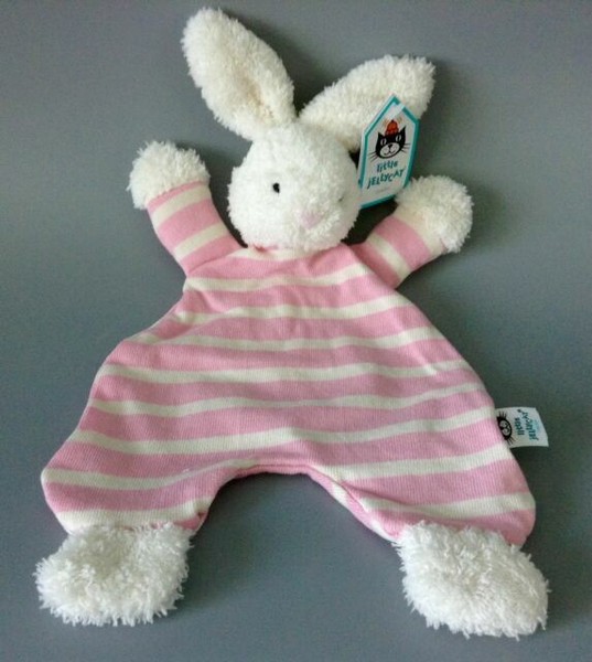 Jellycat Breton Bunny Pink Soother Comforter Blanket Blankie Baby for