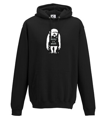 Banksy Hoodie Keep It Real Banksy Affe Graffiti Pullover Erwachsene Jugendliche Kinder Größen