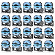 20PK 1/2" Compatible LK-4LBP LC-4LBP Tape for EPSON LabelWorks Black on Blue