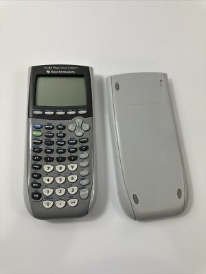 Texas Instruments TI-84 Plus Silver Edition Graphing Calculator With Cover-Grey