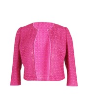 Giambattista Valli Embroidery Anglaise Lace Jacket In Pink Cotton Fr44