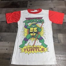 Vintage 1990 T-Shirt Teenage Mutant Ninja Turtles Youth Med Mirage Studios