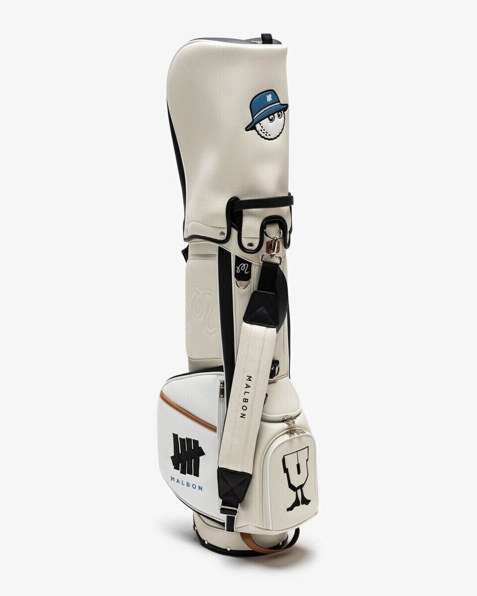 NEW Malbon x Undefeated Golf Bag White Cream Sand Black NEW Malbon x Undefeated Golf Bag White Cream Sand Black