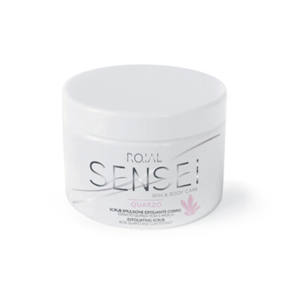 Roial Körperpeeling mit Rosenquarz Exfolierende Peeling sanft Body Scrub Kaolin