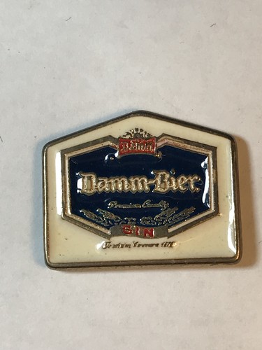 PIN WHITE AND BLUE DAMM-BIER SIN