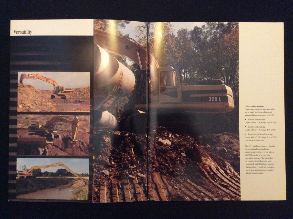 Caterpillar 325 Backhoe Dealer's Brochure Folder | eBay