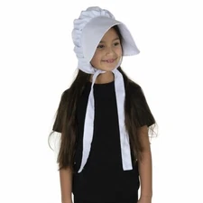 Dress Up America Deluxe Pioneer White Bonnet for Girls