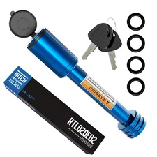 Trailer Hitch Receiver Pin Lock - Black 2 Inch Receiver 5/8" Dia Hitch Lock f...