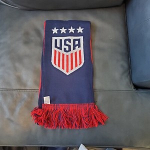 USA Soccer Scarf Truly Blue Red 56"
