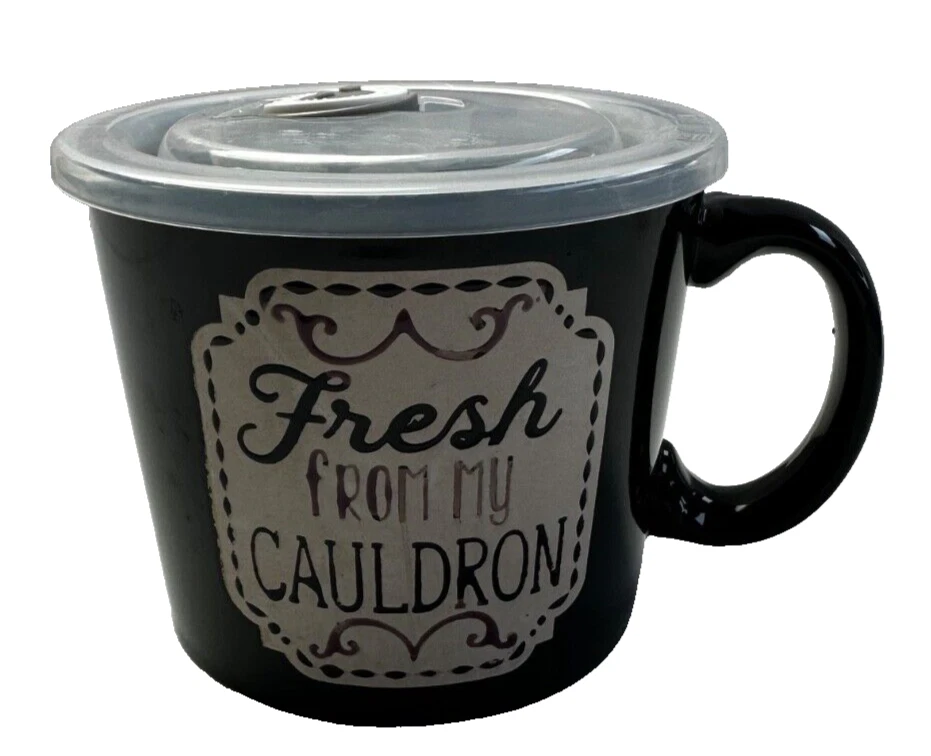 Taza de sopa de cerámica Fresh From My Cauldron con tapa de liberación de presión 20 oz Foto 3 de 4