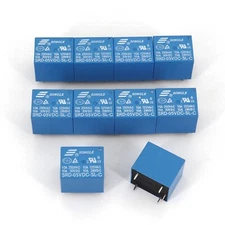 10Pcs SONGLE SRD-05VDC-SL-C DC5V PCB Mount 5Pin 10A SPDT Mini Power Relay