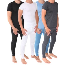 Kids Thermal Winter Warm Underwear Set Long John Bottom and Short Sleeve Top