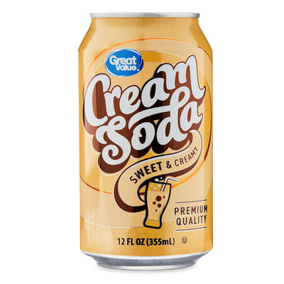 Great Value Cream Soda Pop, 12 fl oz, 12 Pack Cans - Free Shipping