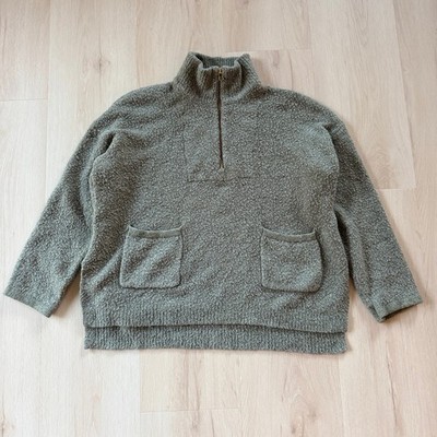 Sleeping on Snow Anthropologie Wool Alpaca Sweater Pocket Clarington Green L
