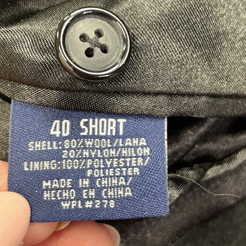 Sobretudo masculino Stafford mistura de lã 40S preto regência dinheiro antigo - Imagem 4 de 4