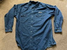 WCW Vintage Button-Up Denim XL Shirt Wrestling Antigua Very Rare WWE WWF