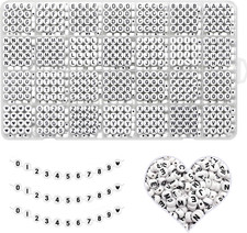Alphabet Beads Kit 1200pcs Letter Number Beads for Bracelet Jewelry Making
