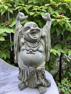 Thai Laughing Buddha Statue Figurine Resin Ornament for Home Garden Decoration