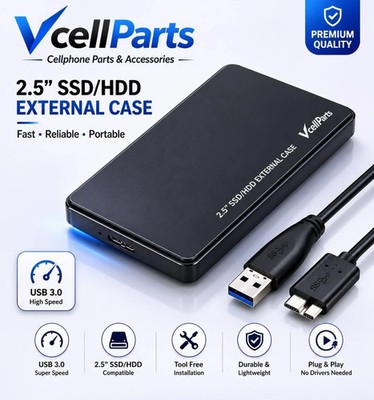 2.5  SATA USB 3.0 Hard Drive Disk HDD SSD Enclosure External Laptop Case