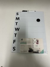 U Brands Frameless Dry Erase Board Weekly 11 in x 15.5 in - NEW
