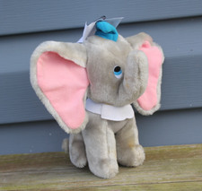 Vintage Dumbo Plush Disneyland Walt Disney World 7" Stuffed Toy Gray Baby Toy