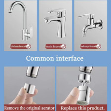 2 Pcs Faucet Aerator, 360  Swivel Kitchen Sink Faucet Aerator, Big Angle Twis...