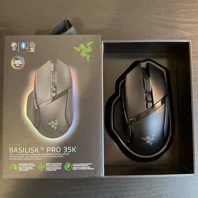 Razer Basilisk V3 Pro 35K Wireless Gaming Mouse, LED, Black