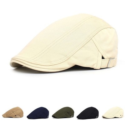 Men Light Board Solid Color Berets Newsboy Cap Hip Hop British Painters Hats