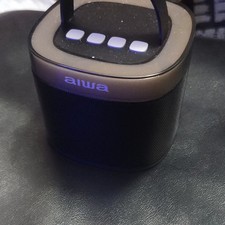 aiwa Wireless Portable Karaoke System Black with Speaker  Microphones