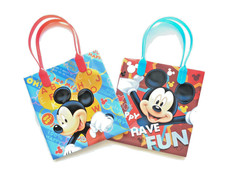 12 pcs Disney Mickey Mouse Party Favor Goodie Gift Bag - 6" Small Size