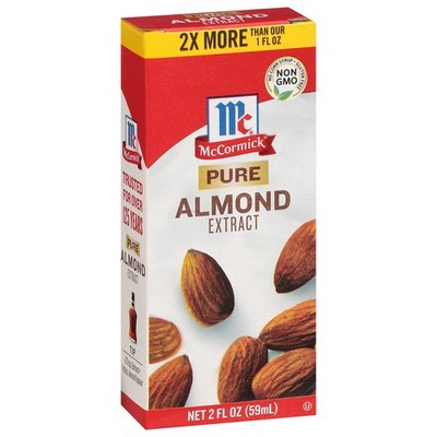 McCormick Pure Almond Extract, 2 fl oz 2 Fl Oz (Pack of 1), Natural color