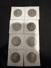 1936,38,(2)39,40,41,(2)42 Walking Liberty Silver Half Dollars. Lot Of 8 Coins.