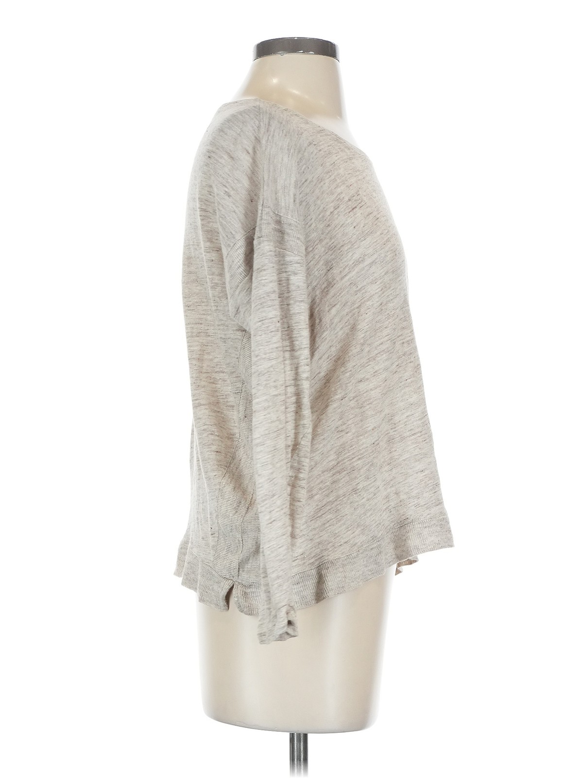 Massimo Dutti Women Brown 3/4 Sleeve T-Shirt XS thumbnail 3