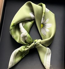 100 Mulberry Silk Scarf Women Neckerchief 20'' Small Square Flower Bandana B45