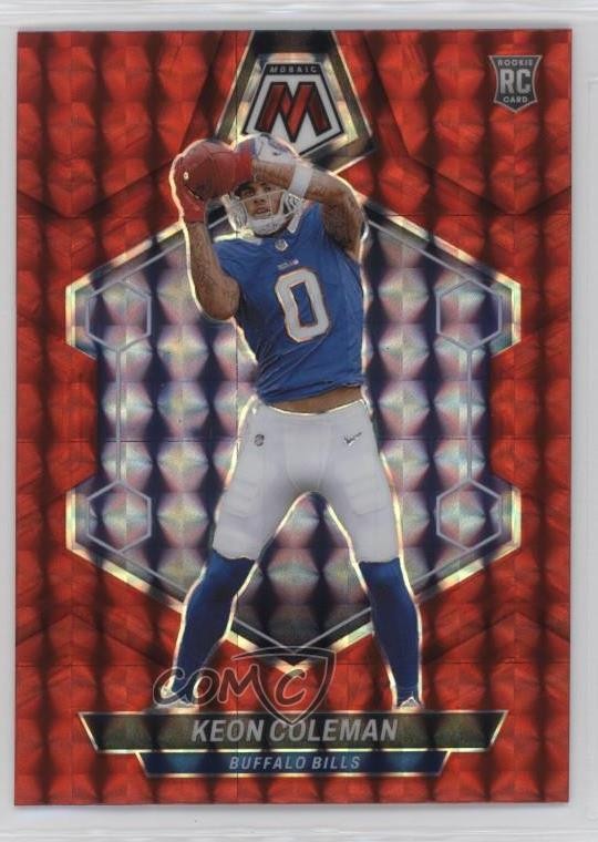 2024 Panini Mosaic Rookies Red Mosaic Prizm Keon Coleman #333 Rookie RC 1ew5